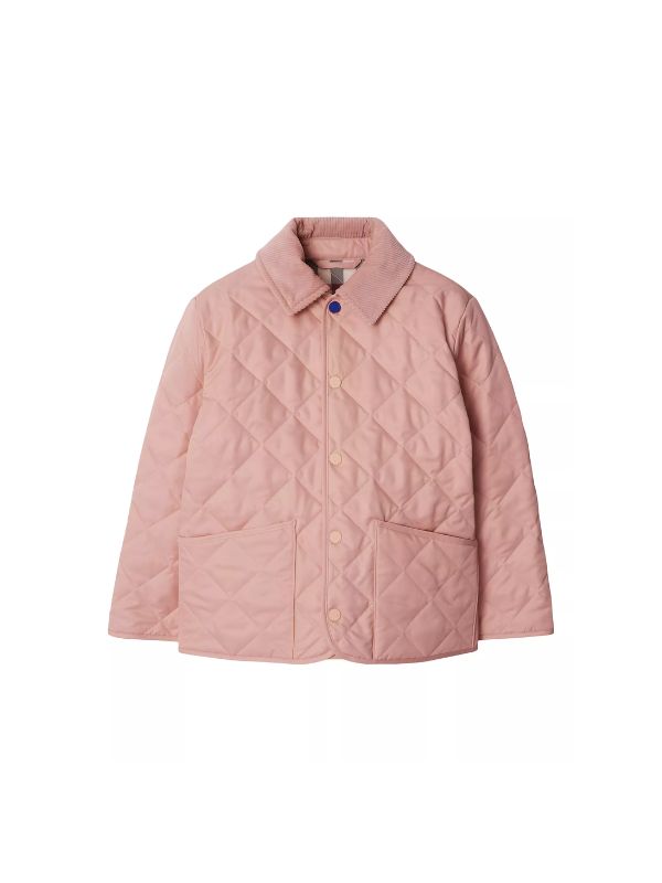 pink quilted girl's jacket