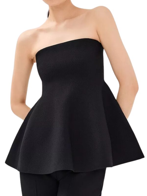 SIMKHAI Ioanna Top black peplum top