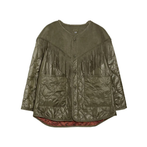 green fringe jacket for fall