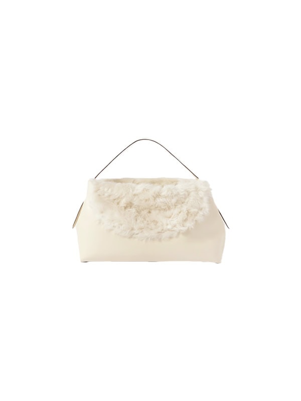 TOTEME T-Lock shearling shoulder bag