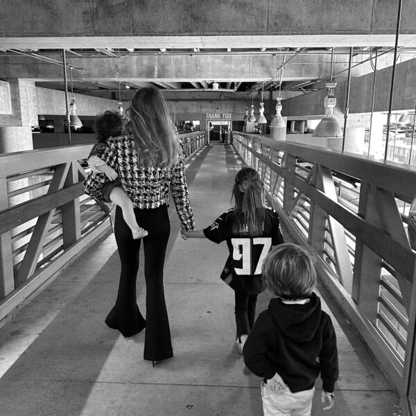 family football game outfits with tweed jacket