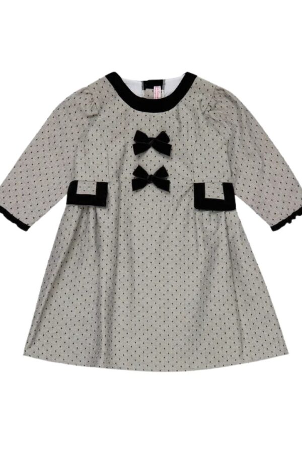 la coqueta Grey Polka Dot Penelope Girl Dress