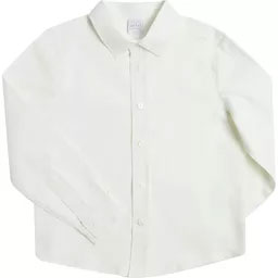 Pepa London Polo Collar Long Sleeve Oxford Shirt, White