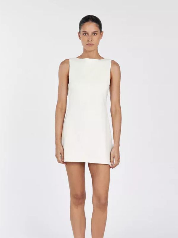 white shift dress