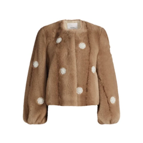 Cinq à Sept Benson Embellished Faux Fur Jacket