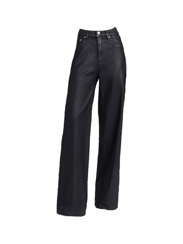 DL1961 Hepburn Wide Leg High Rise Coated Jeans