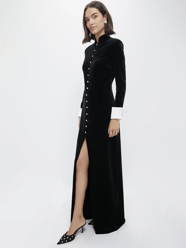 Tuckernuck Black Velvet Loretta Dress