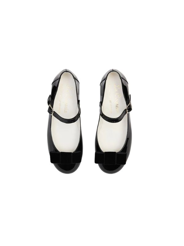 Patent Black Leather Girl Bow Mary Jane Shoes