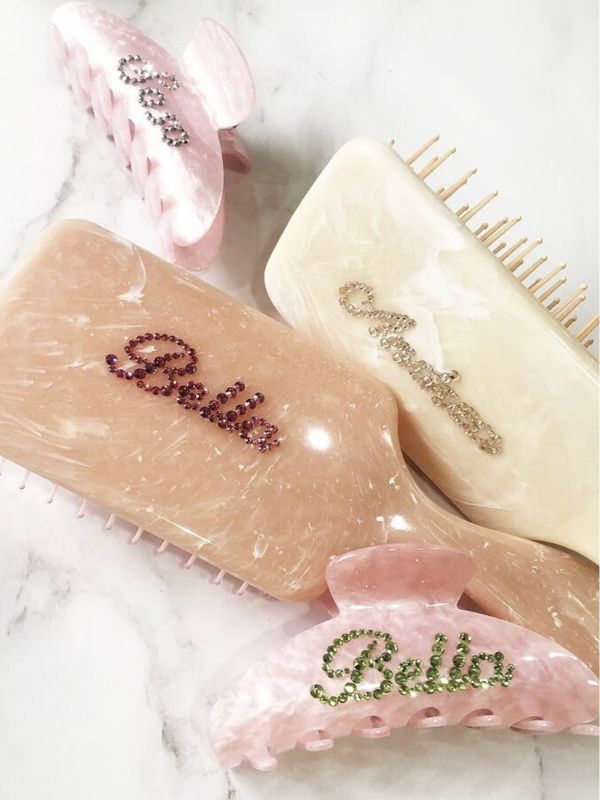 custom hair brushes with names from etsy