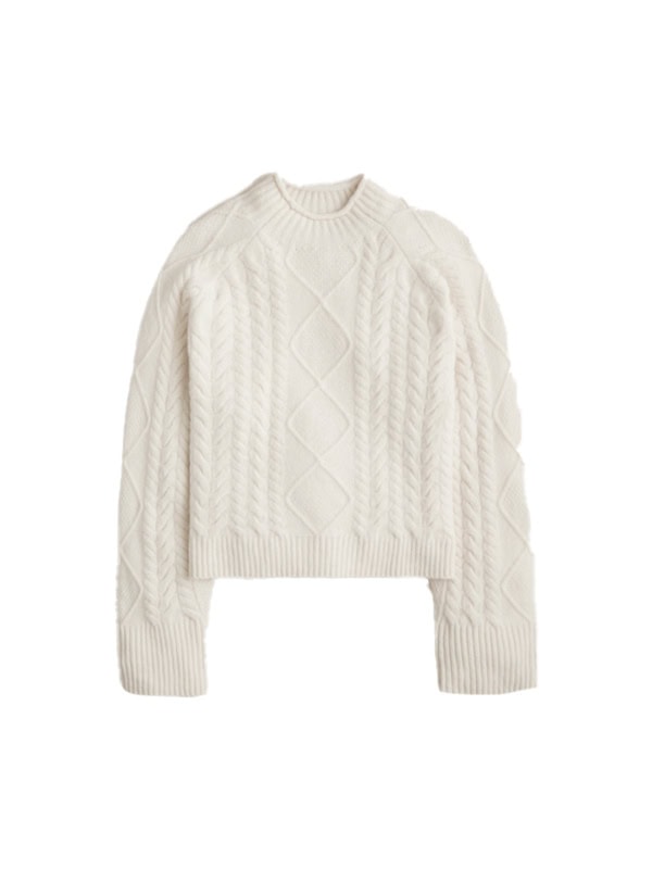 J.CREW Cable-knit Rollneck™ sweater in Supersoft yarn