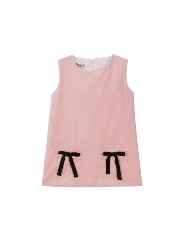 girls pink bow dress