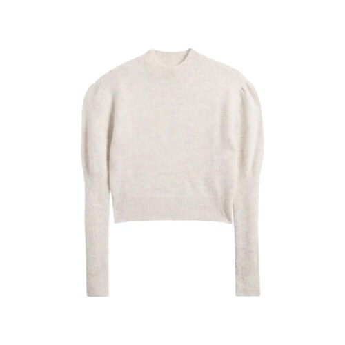 puff sleeve knit sweater