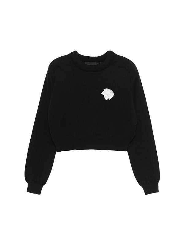 crop black sweater