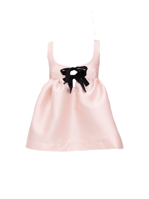 Marques Almeida Mikado Baby Doll Top With Bow Ties Mikado Baby Doll Top With Bow Ties