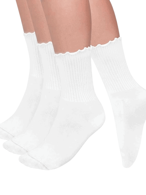 ruffle socks white