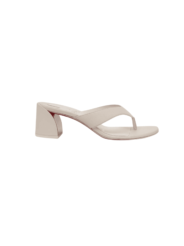 Christian Louboutin Jane Tonga Leather Red Sole Slide Sandals