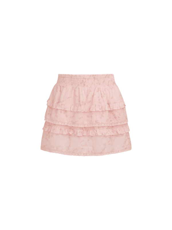 girls pink mini skirt