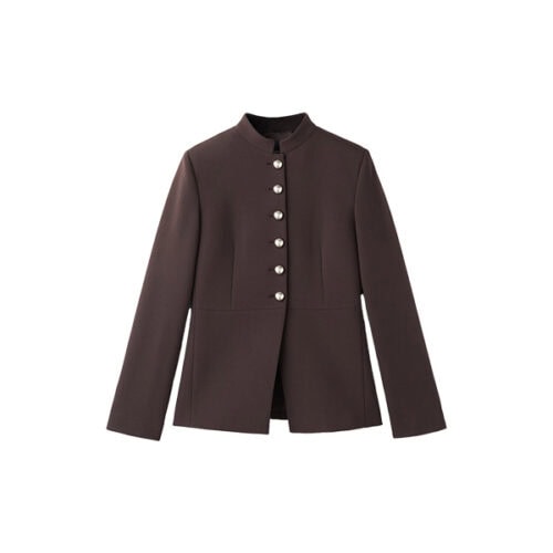 MANGO Jacket with jewel-button strip collar