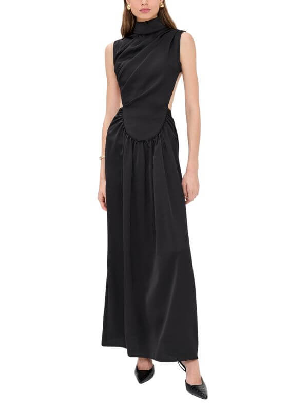 black wedding guest dress