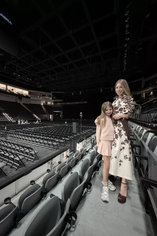 Emily and Elle wearing fall clothes in Athens GA.