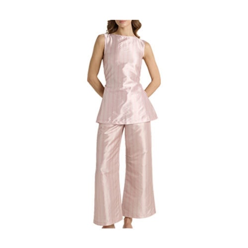 La Maregold blush satin pant and tank set