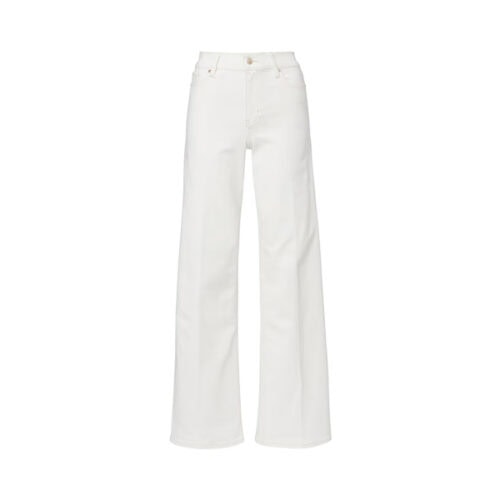 Le Slim Palazzo white wide-leg jeans