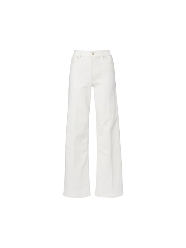 Le Slim Palazzo white wide-leg jeans
