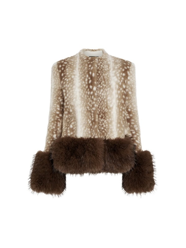 fur jacket with animal print