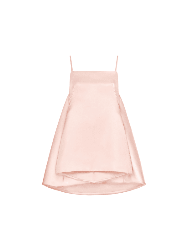 miu miu pink mini dress with spaghetti straps