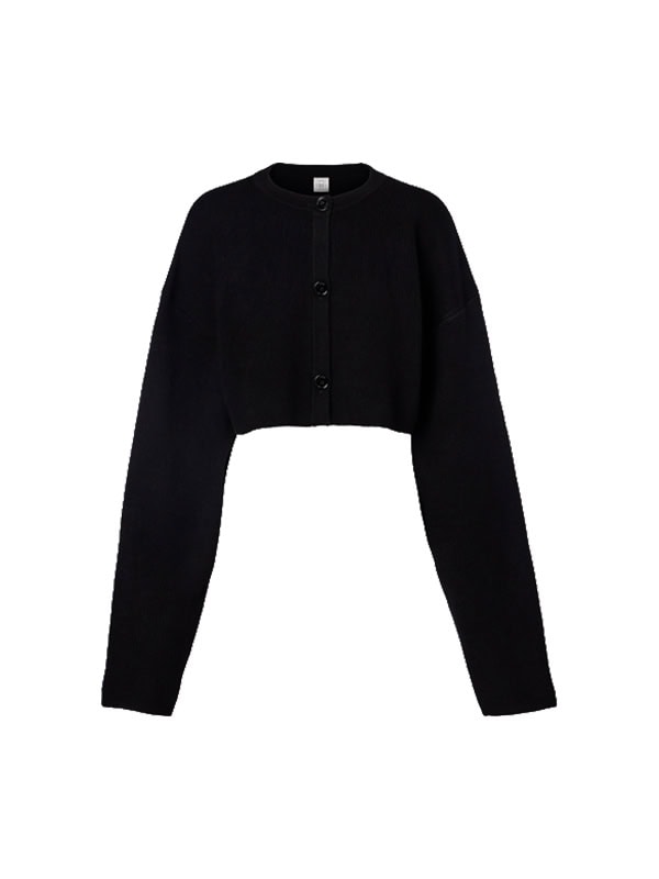 black cropped cardigan