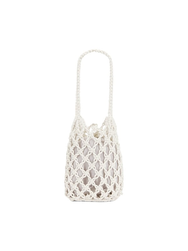 crochet white bag