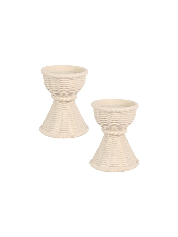 VIETRI Casa Ivory Short Candlestick