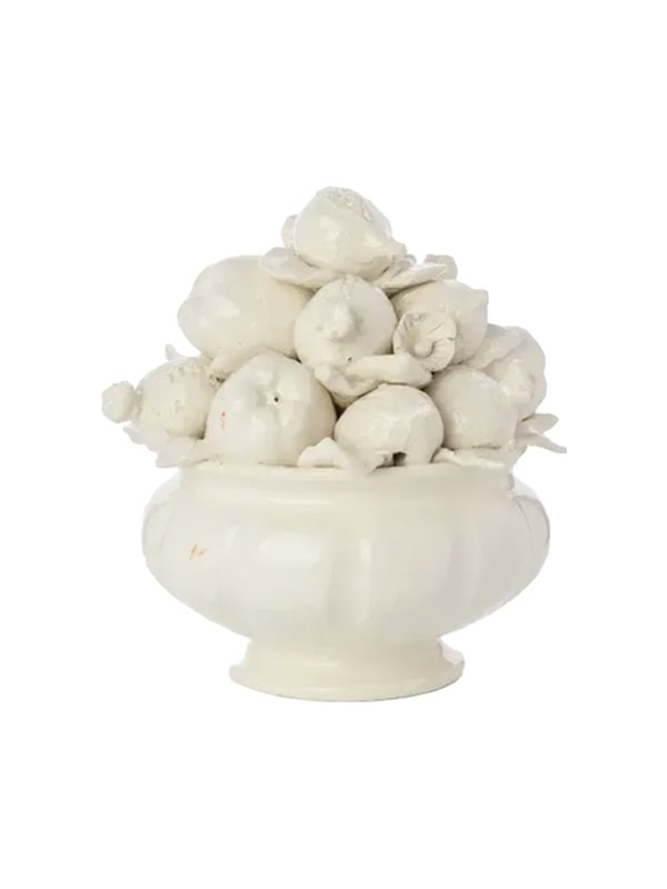 tabletop ceramic fruit bowl sculpture