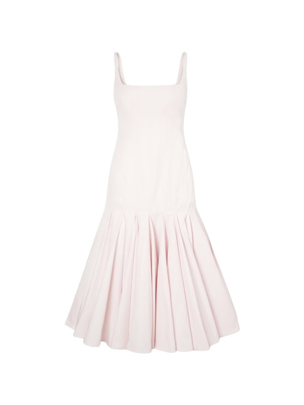 Pleated blush dress women's