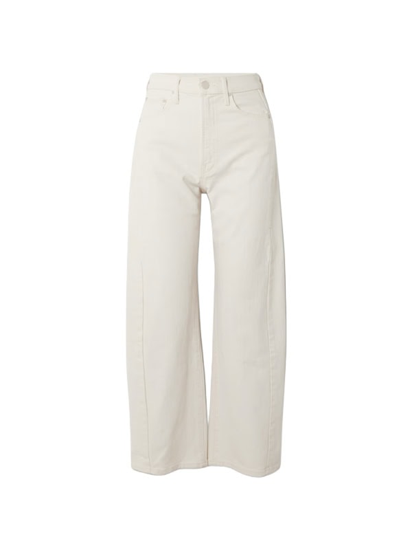 MOTHER half pipe cream jeans