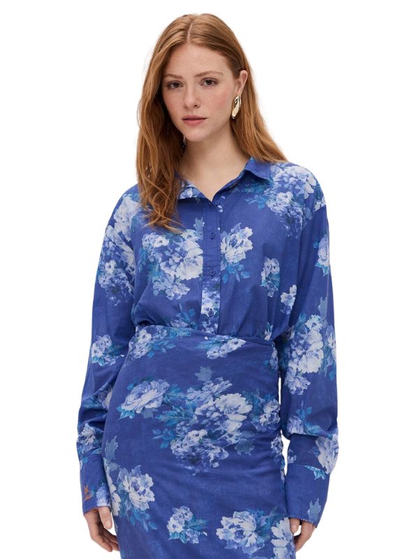 Coniglio Palm Beach Floral top blue
