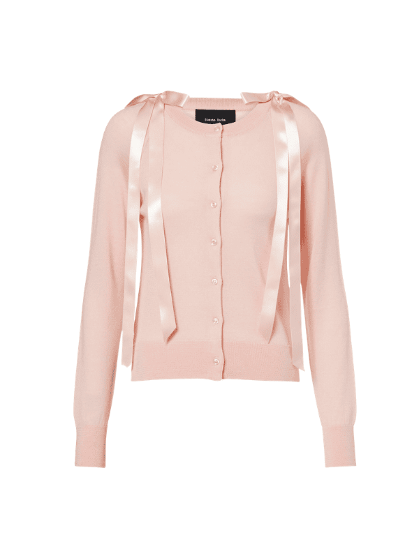 Simone Rocha Bow-detail wool and silk cardigan