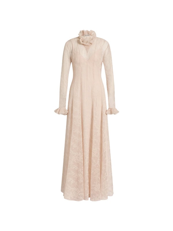 Alberta Ferretti ruffled floral-pattern dress