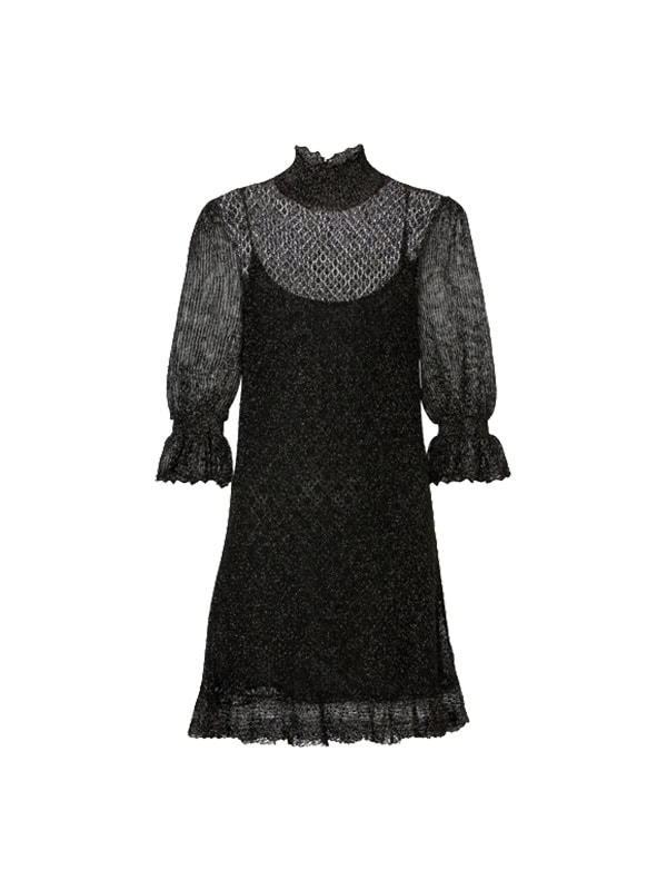 black lace dress sheer womens