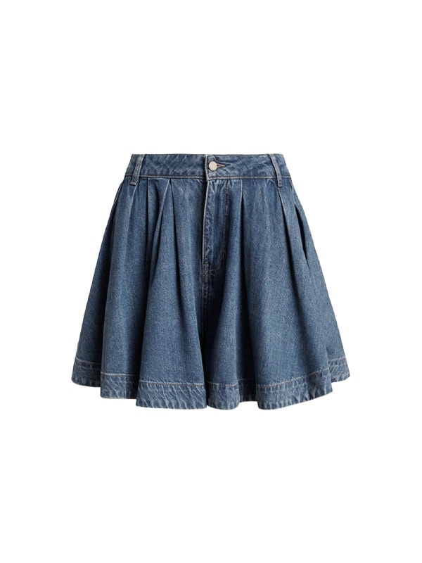 ESSENTIEL ANTWERP Joss Flared Denim Shorts Joss Flared Denim Shorts