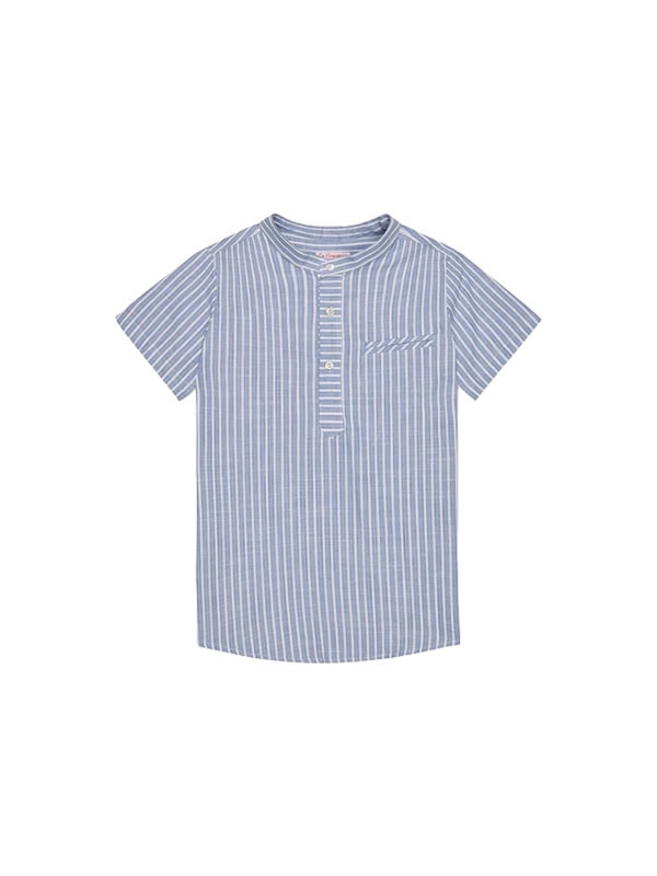 LA COQUETA Blue Stripe Arcos Boy Shirt