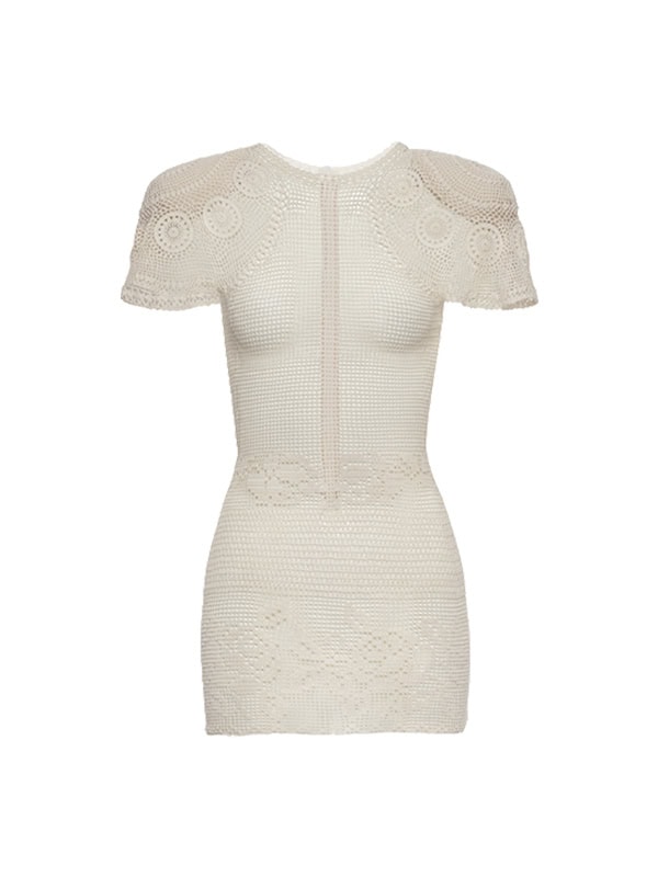 Magda Butrym Cotton Crochet Mini Dress