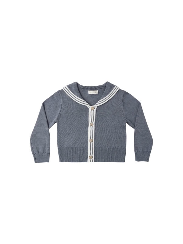 Rylee + Cru Sailor Cardigan Marine