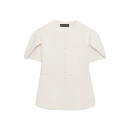 ZARA CARDIGAN WITH PUFF SLEEVES AND SLITS
