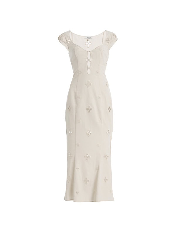 Mirror Palais Maria Cotton-Linen Maxi Dress