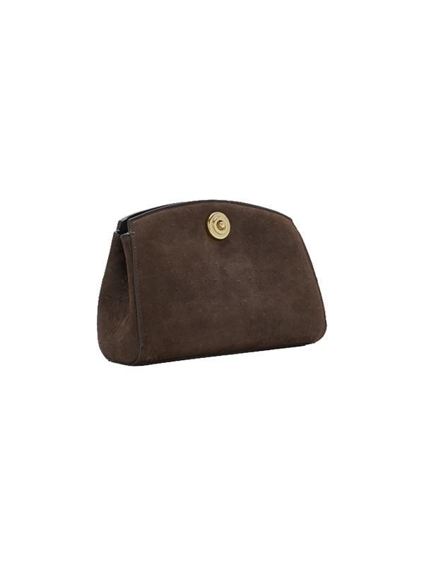 Liffner Pushlock Ostrich-Effect Leather Clutch
