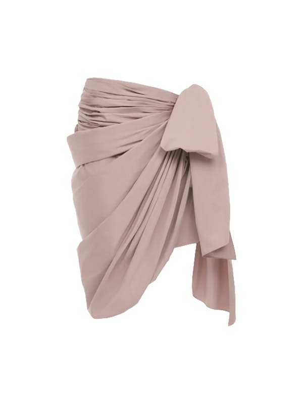Chloé Technical Satin Mid-Length Wrap Skirt