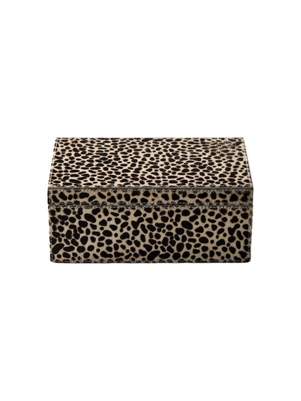 WILLIAMS SONOMA Cheetah Printed Hide Box