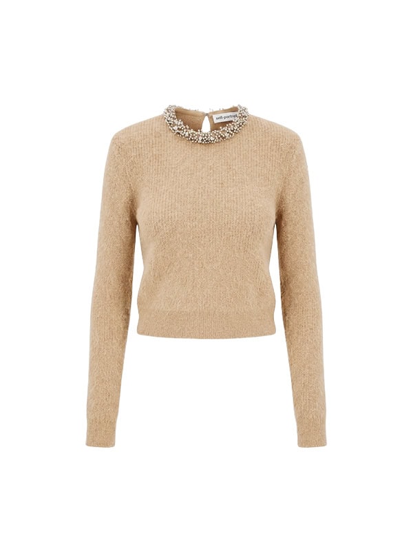Self Portrait Beaded Knit Sweater