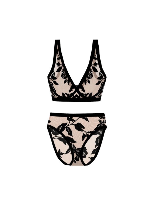 Madam Oh La La Sheer Bralette and High-Cut Set